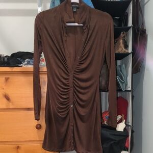 Streetwear Society Chocolate Long Sleeve Dress